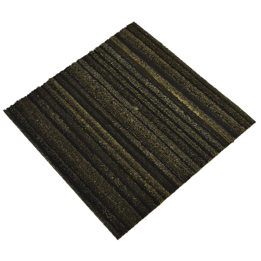 Full tile diagonal Scraper Recycled Tire Rubber Floor Tiles 3/8 Inch x 11.5x11.5 Inches Case of 25