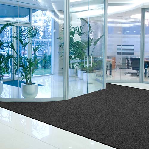 Berber Roll Goods Indoor Entrance Matting-Singed Edge 6 x 125 ft install entrance.