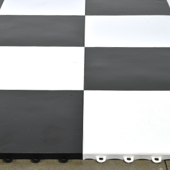 Black and White Checkerboard Modular Dance Floor Tiles