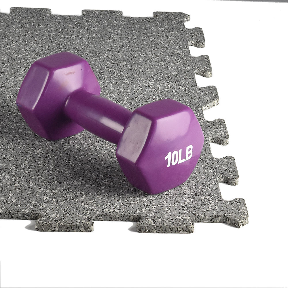 Eureka Rubber Gym Tiles 8 mm 90 Flec Steel Appeal Dumbbell