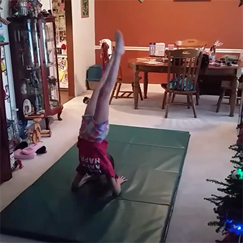 Handstand Mats for kids using elbows