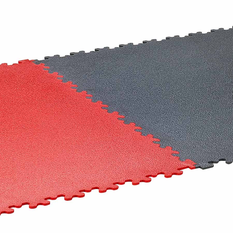 SupraTile 4.5MM DOVETAIL 20x20 in Textured red and gray tiles