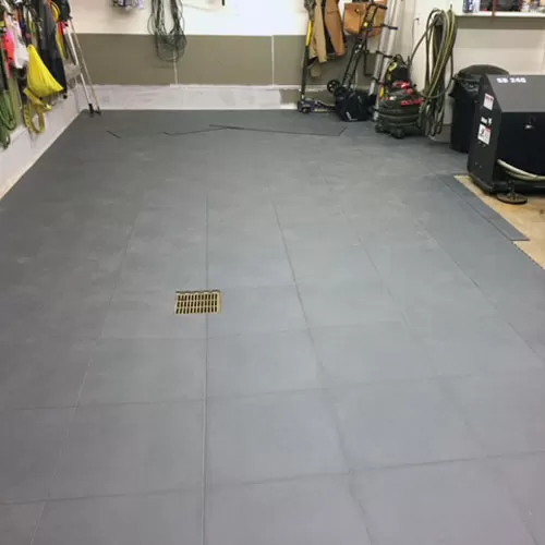 Over S In A Garage Floor, Tiling A Concrete Garage Floor