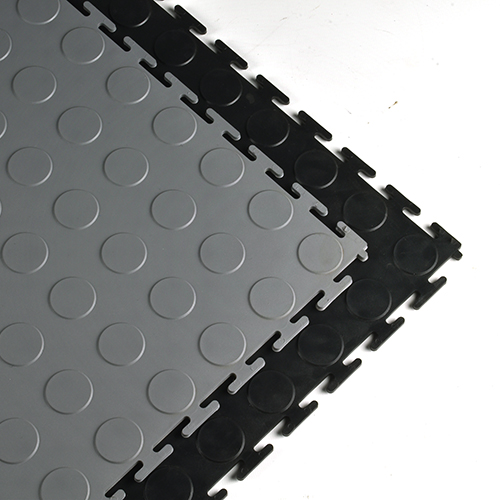 industrial coin floor tiles black and gray