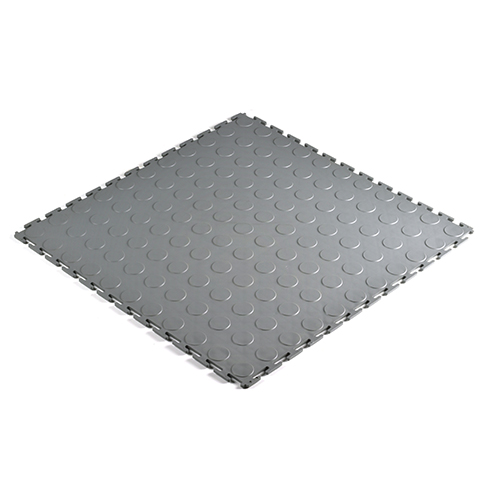 SupraTile Heavy Duty T-Joint Coin Gray Floor Tile Angled