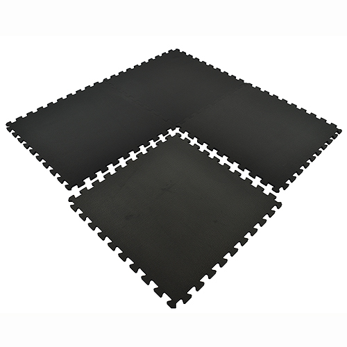 Black soft pebble floor surface for yoga or pilates