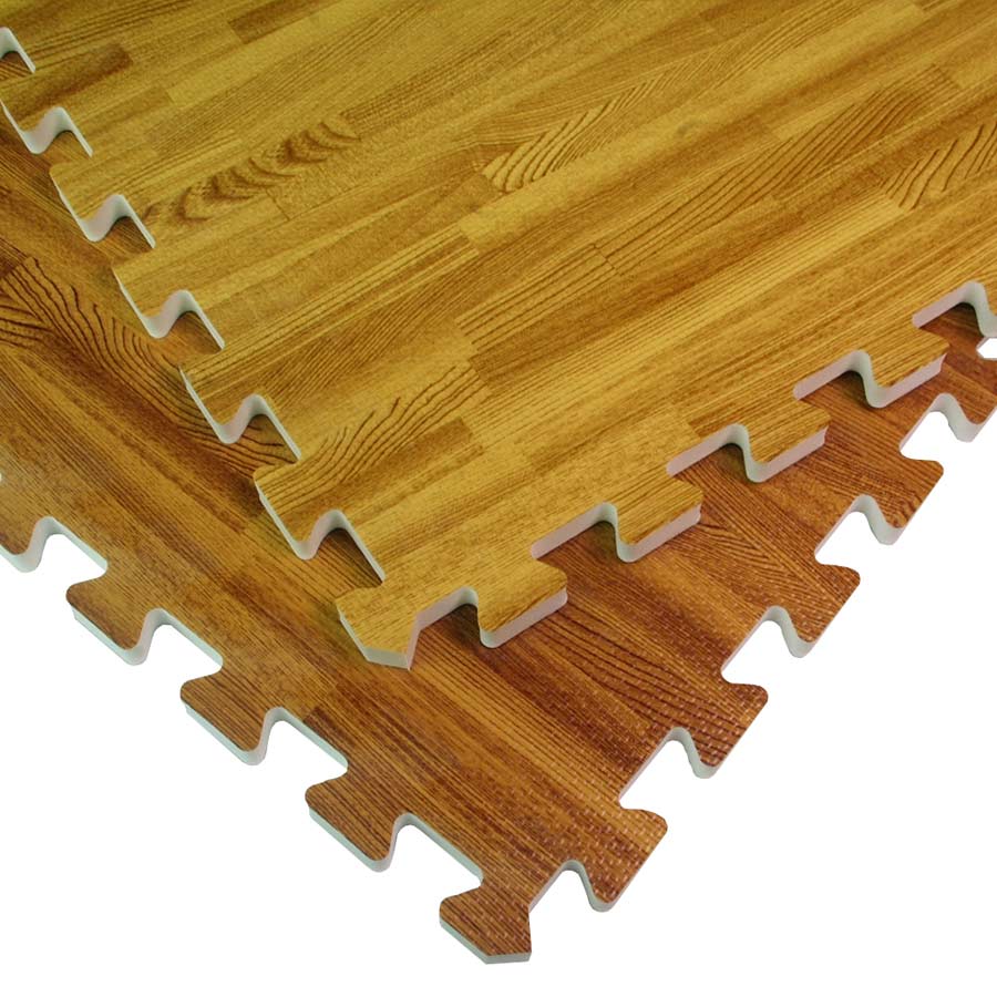 Wood Foam Tiles - Faux Wood Foam Floors, Basement Flooring