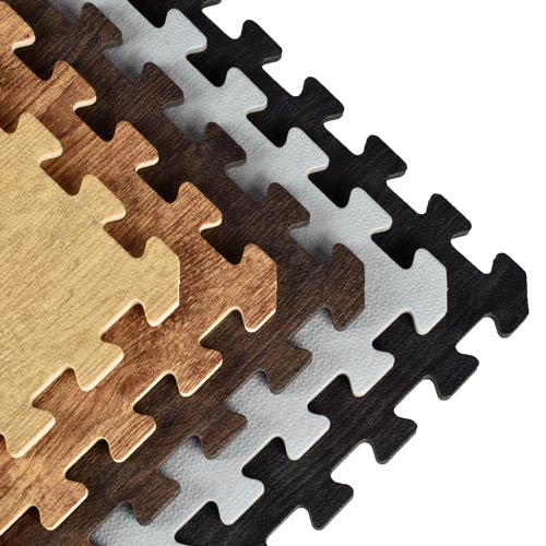 Soft foam wood grain tiles flooring for campers