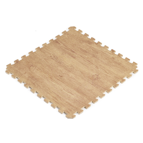 Foam Tiles Wood Grain lite-brown.