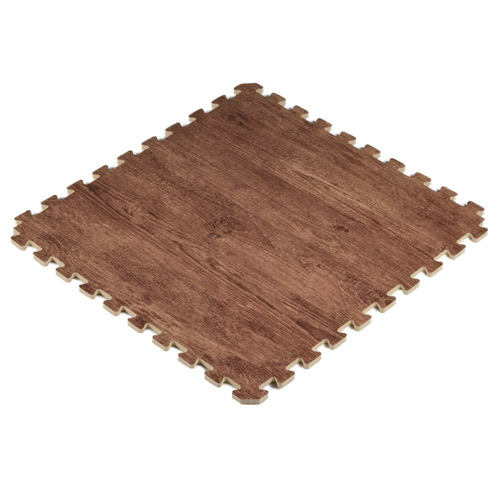 Rustic medium brown foam wood grain mat costs