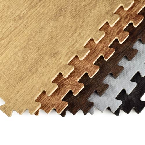 wood grain foam tiles