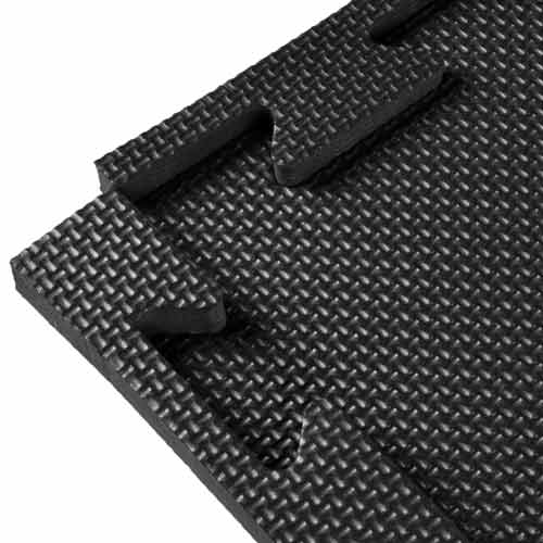 Black Puzzle Mats with Border Edges