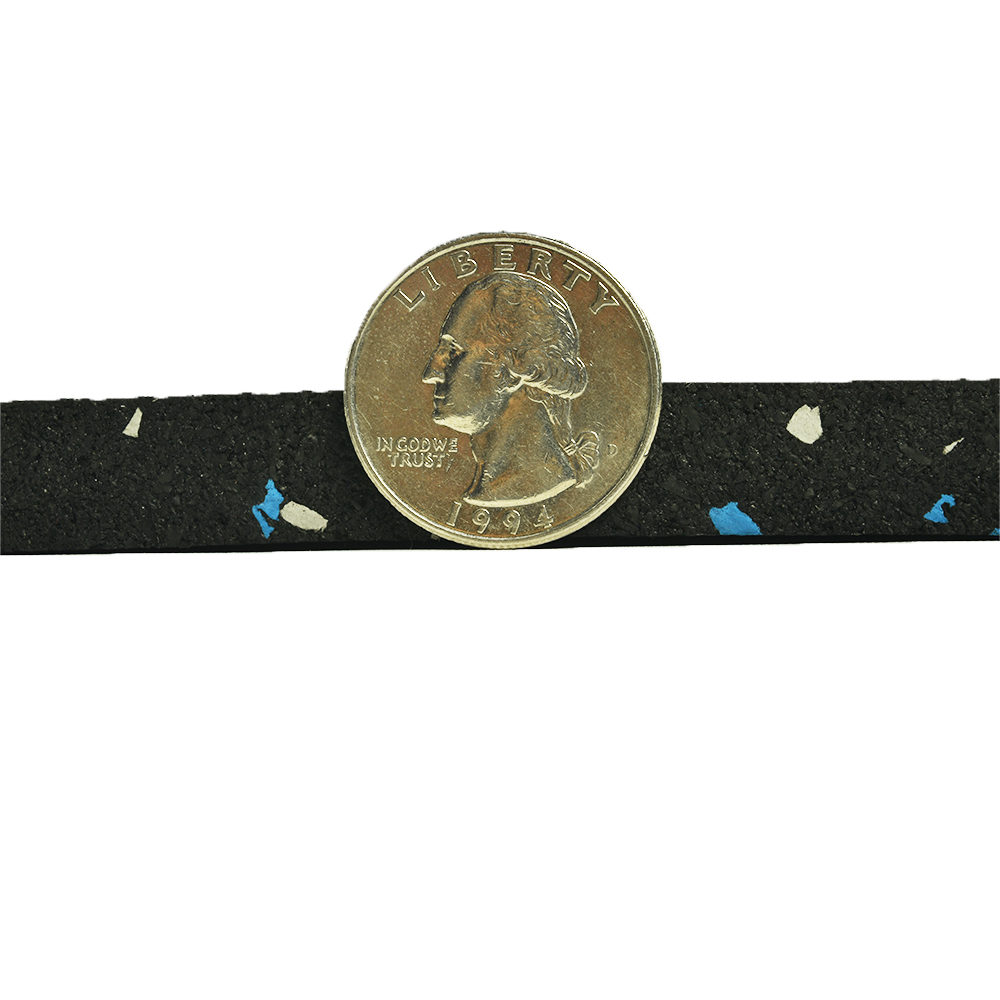 ForceFit Athletic Rolled Rubber 10% Color 1/2 Inch x 4 Ft. Wide Per SF coin view thickness