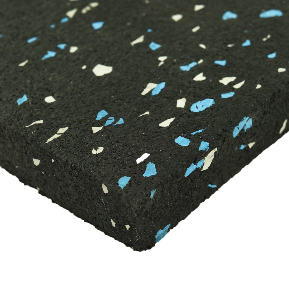 ForceFit Athletic Rolled Rubber 10% Color 1/2 Inch x 4 Ft. Wide Per SF corner edge view