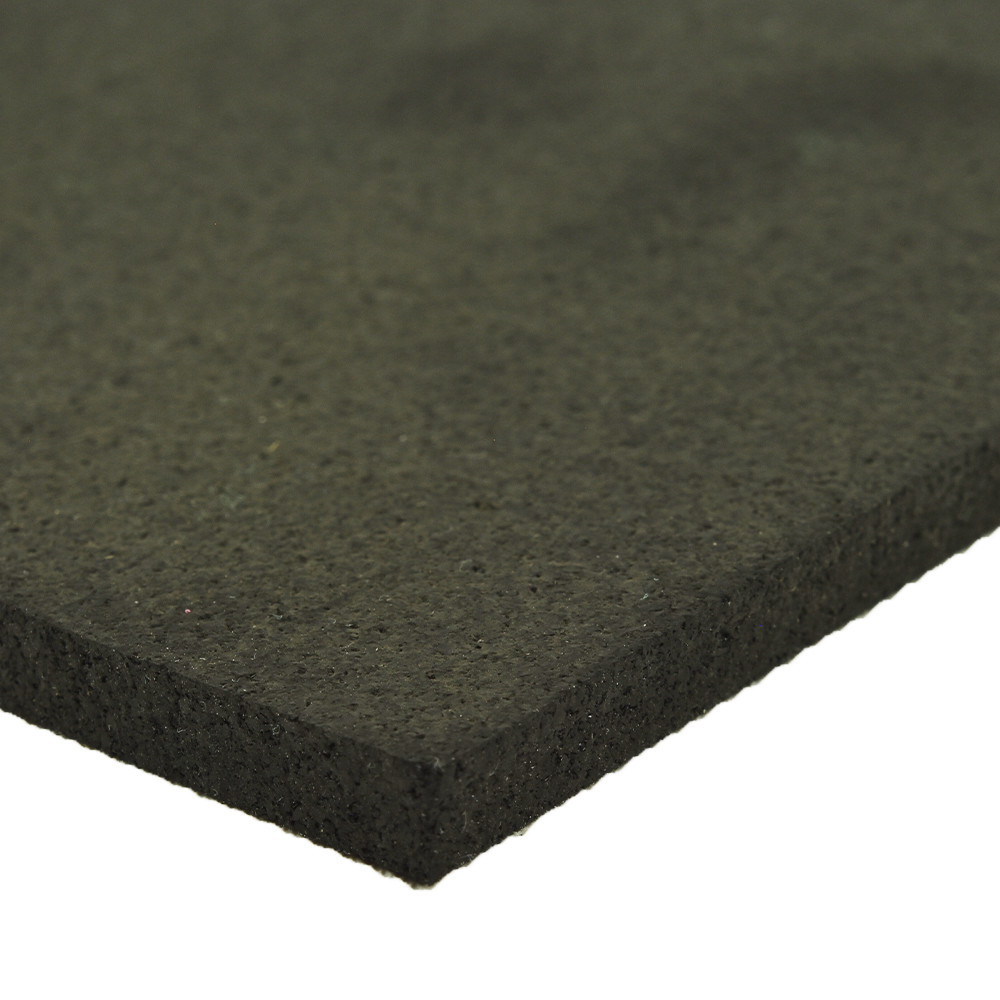 ForceFit Athletic Rolled Rubber Black 6 mm x 4 Ft. Wide Per SF corner edge view