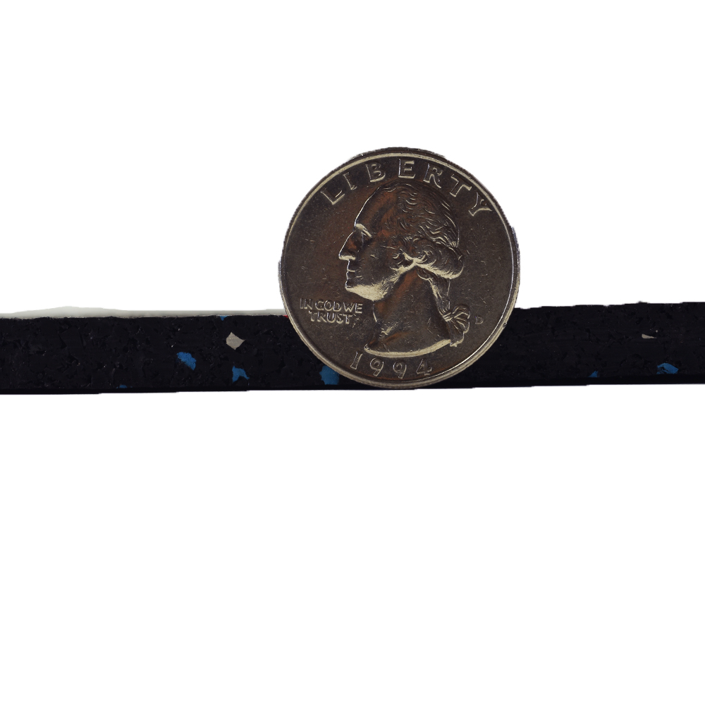 ForceFit West Athletic Rolled Rubber Regrind 8 mm x 4 Ft. Wide Per SF thickness with coin