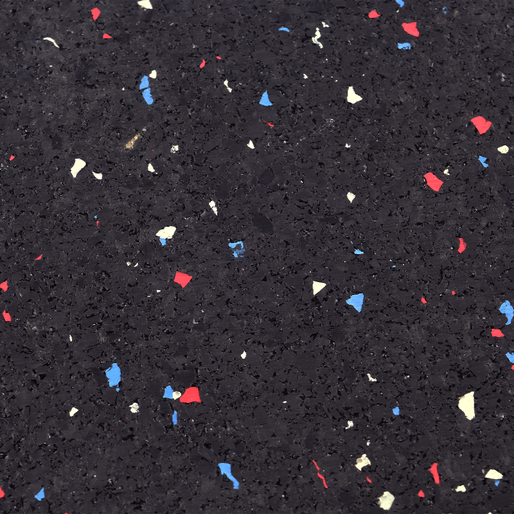 Close up of ForceFit West Athletic Rolled Rubber Regrind 8 mm x 4 Ft. Wide Per SF