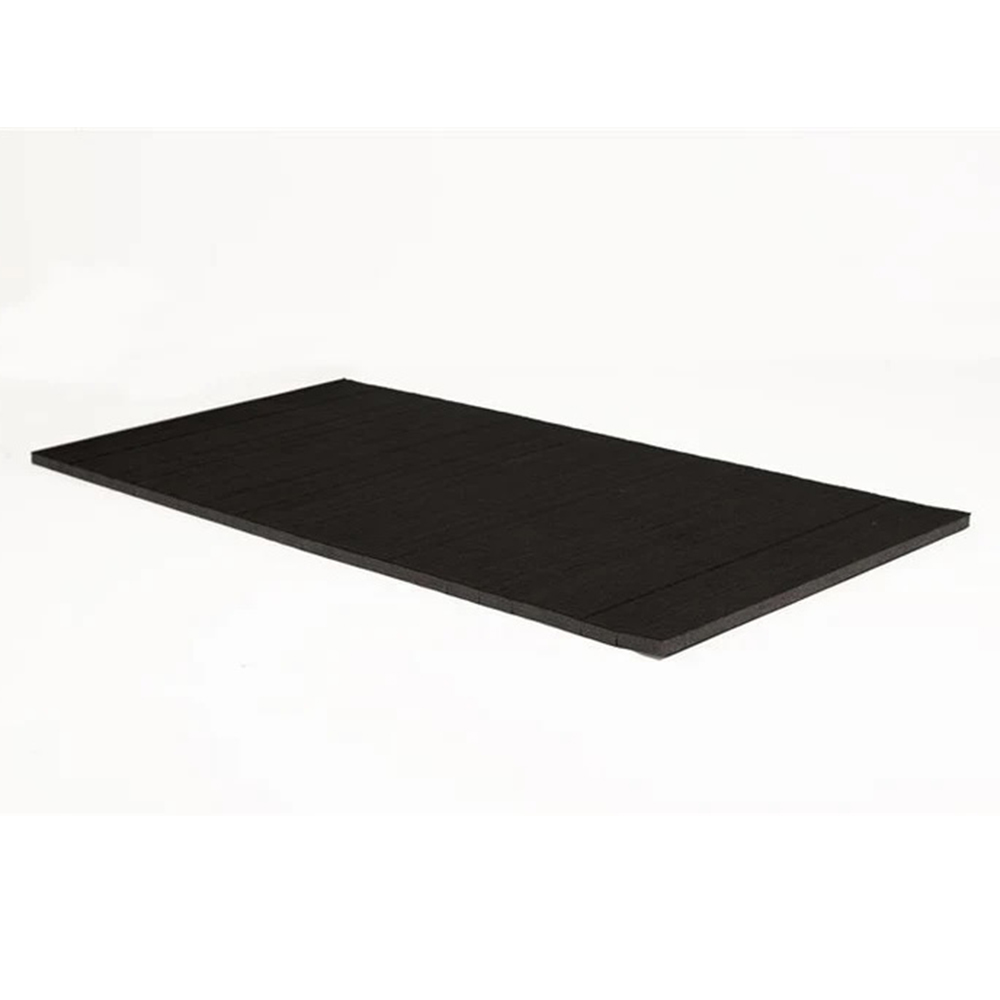 G-Floor Competition Cheer Roll Out Mat 1-3/8 Inch x 6x42 Ft. full mat rolled out in black