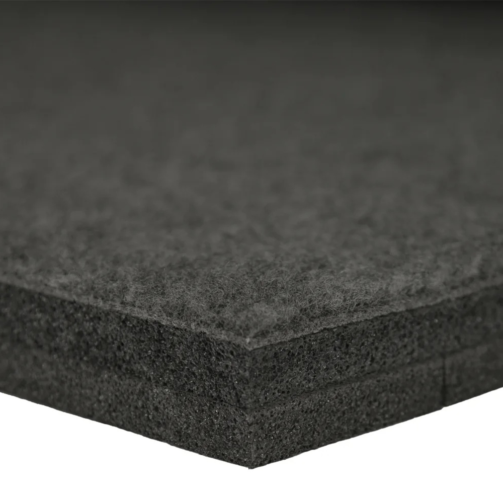 G-Floor Competition Cheer Roll Out Mat 1-3/8 Inch x 6x42 Ft. Charcoal corner