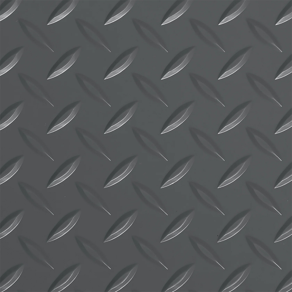 G-Floor Diamond Tread Vinyl Multipurpose Roll 75 Mil x 5x10 Ft. close up slate gray