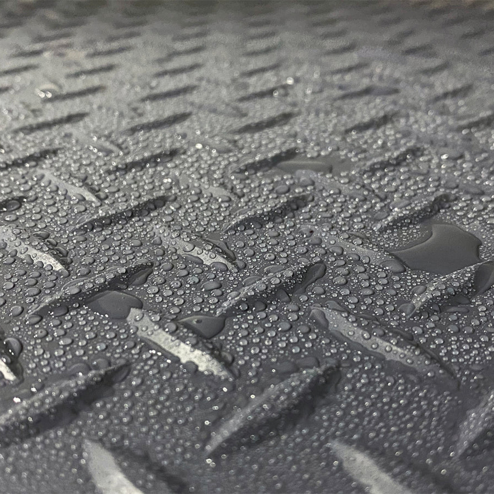 G-Floor Diamond Tread Vinyl Multipurpose Roll 75 Mil x 5x10 Ft. waterdrops on slate gray
