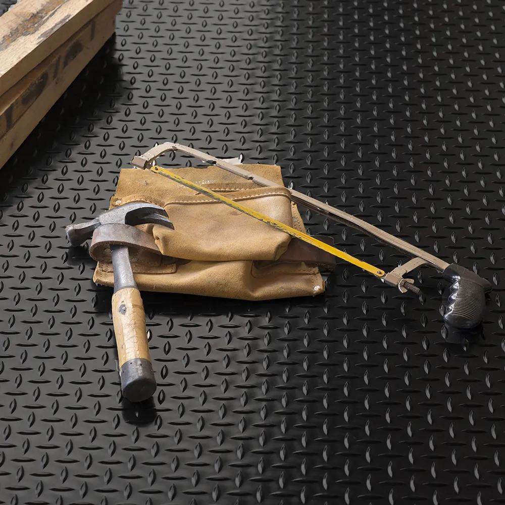 DIY garage workshop flooring