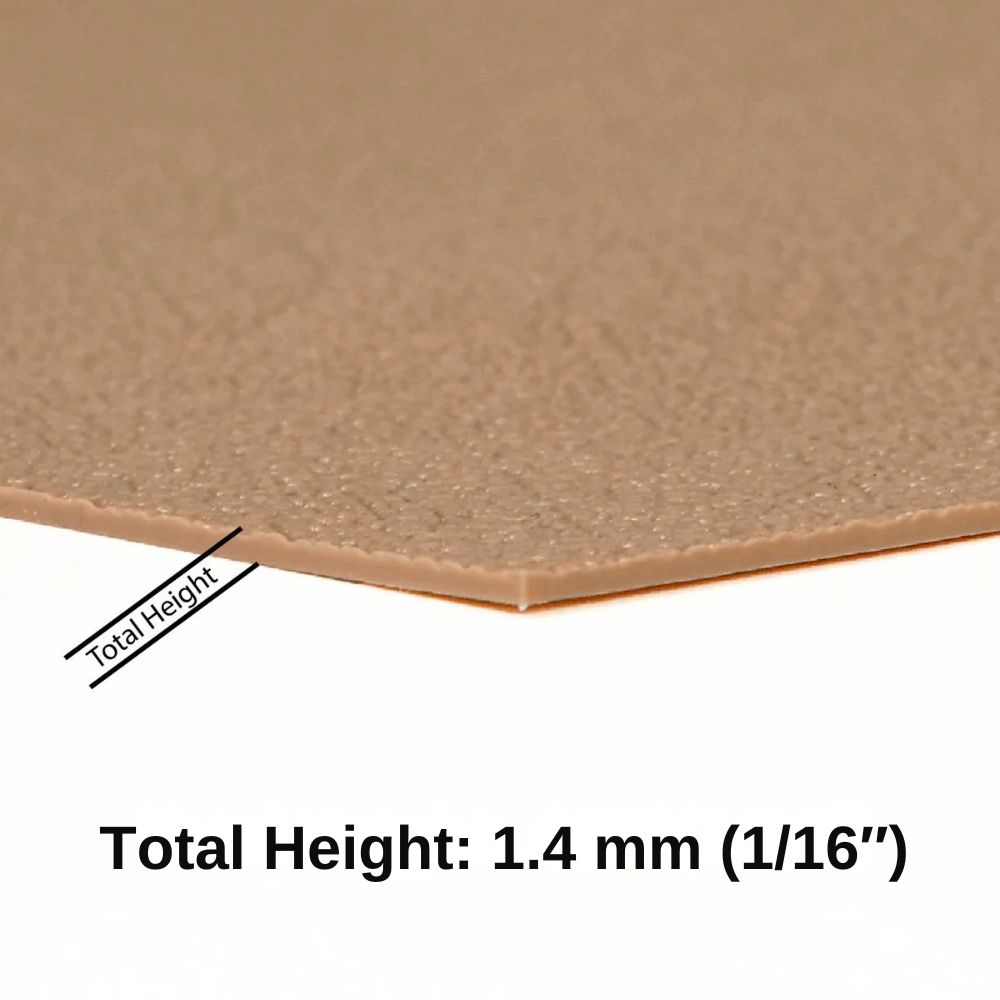 G-Floor Protective Floor Mat Levant Texture 1.4 mm x 5x10 Ft. thickness diagram