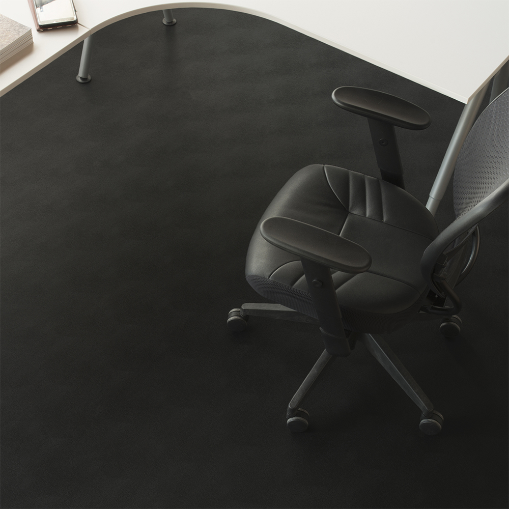 G-Floor Protective Floor Mat Levant Texture 1.4 mm x 5x10 Ft. midnight black for office