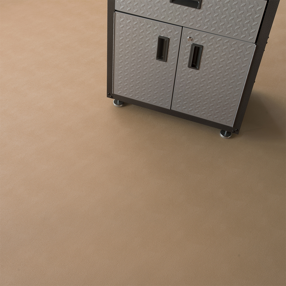 G-Floor Protective Floor Mat Levant Texture 1.4 mm x 5x10 Ft sandstone workshop