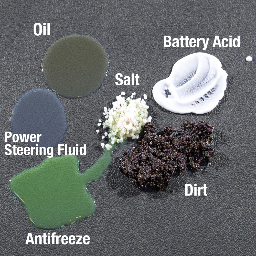 G-Floor Protective Floor Mat Levant Texture 1.4 mm x 5x10 Ft slate gray stain labels