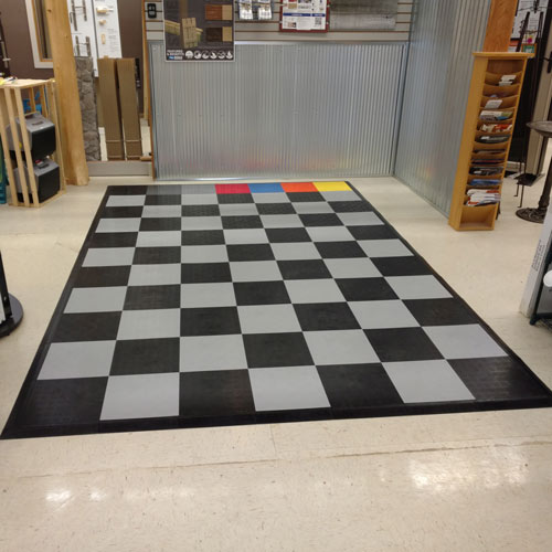 checkered tile for recoding studio 