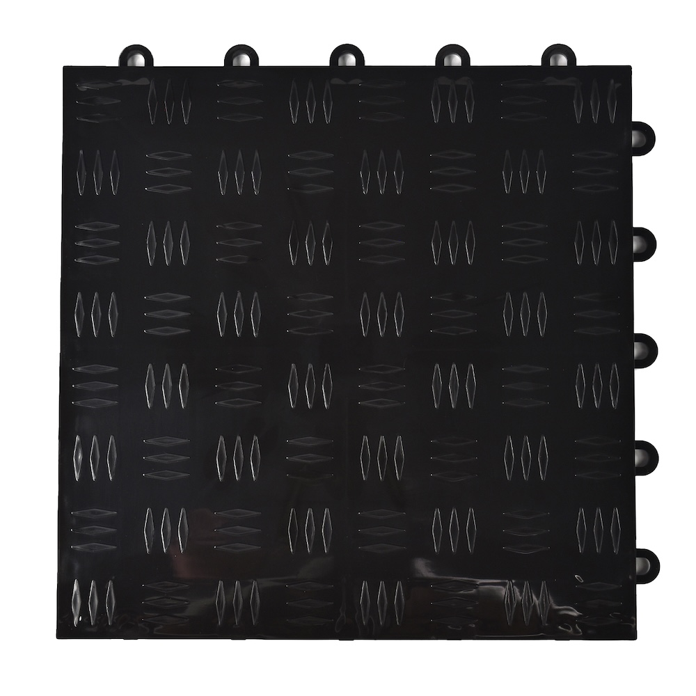 black garage flooring tiles