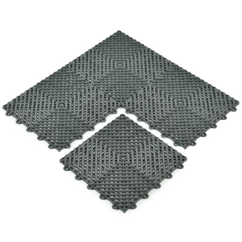 Perforated garage tile flooring