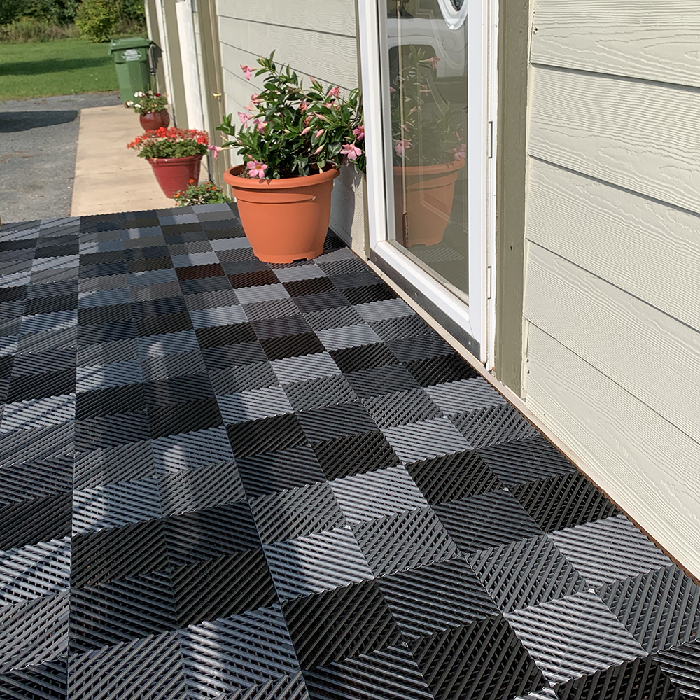 How To Cover A Concrete Patio Floor With Plastic Tiles