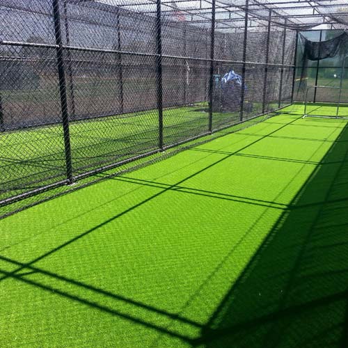 Grand Slam Grass installed in a batting cage 