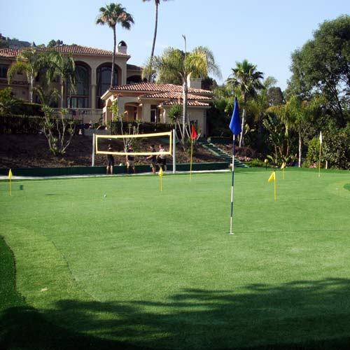 artificial turf over dirt for hotel