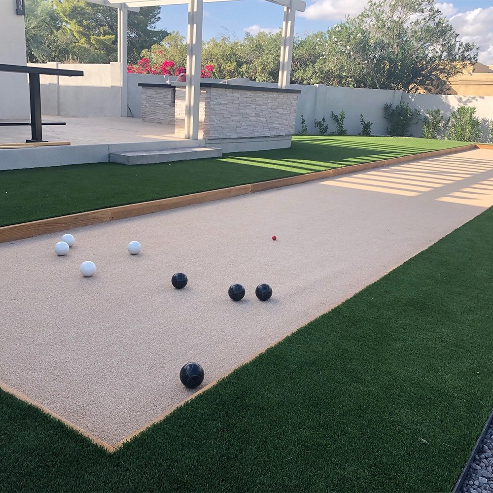 Bermuda Artificial Grass Turf Oyster Bocce Ball 