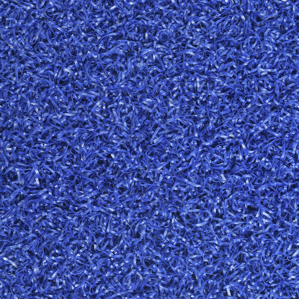 Drill Turf Max Artificial Grass Turf Colors 5mm Padded 3/4 Inch x 15 Ft. Wide Per SF blue close up texture