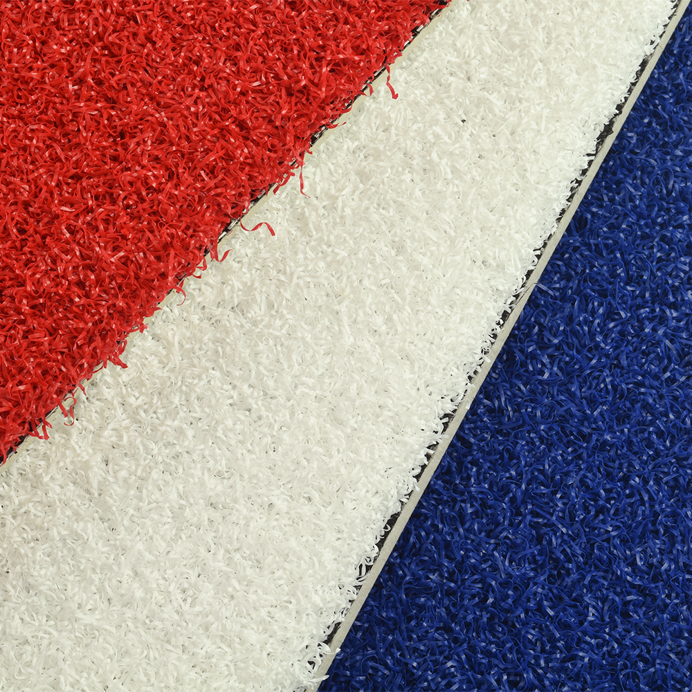 Drill Turf Max Artificial Grass Turf Colors 5mm Padded 3/4 Inch x 15 Ft. Wide Per SF red, white and blue