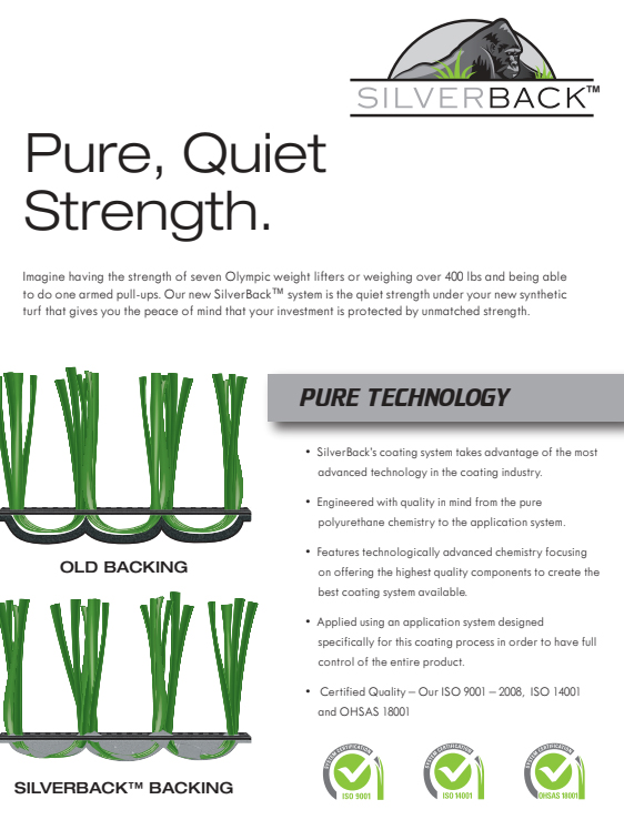 silverback tech for artificial turf to improve longevity and performance