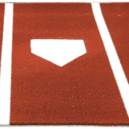 Home Plate Mat clay close.