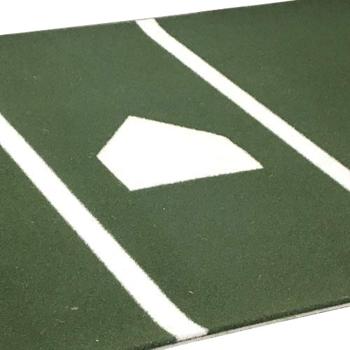 Home Plate Mat green close.