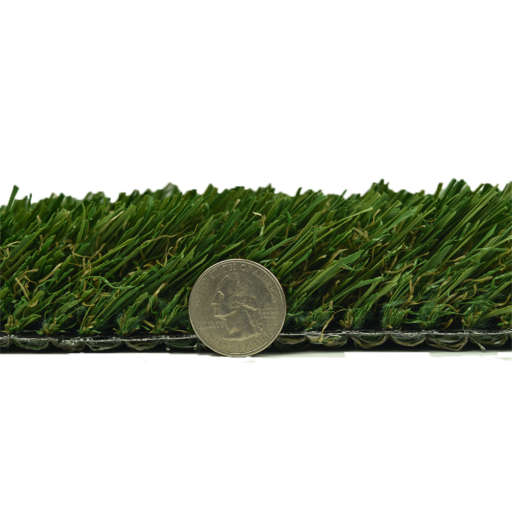 La Jolla Classic Artificial Grass Turf Roll 1 5/8 Inch x 15 Ft. Wide Per SF thickness compared to coin