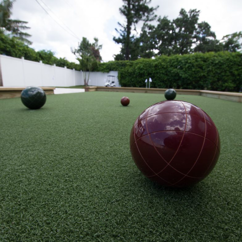 bocce ball artificial turf outdoors