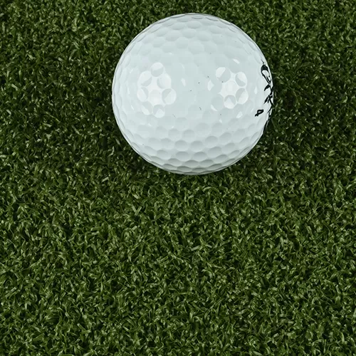 one putt artificial grass with golf ball
