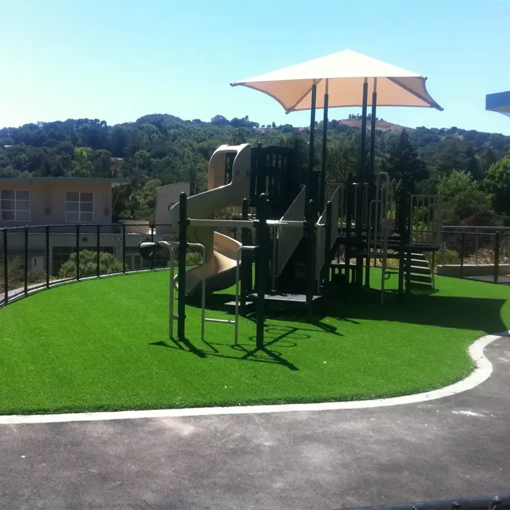 artificial playground turf grass for outdoor play equipment