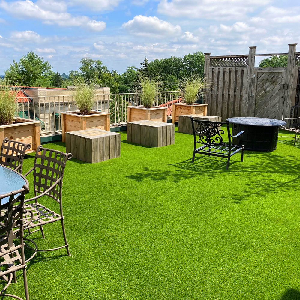 Soft Landing Artificial Grass Turf Roll roof top turf