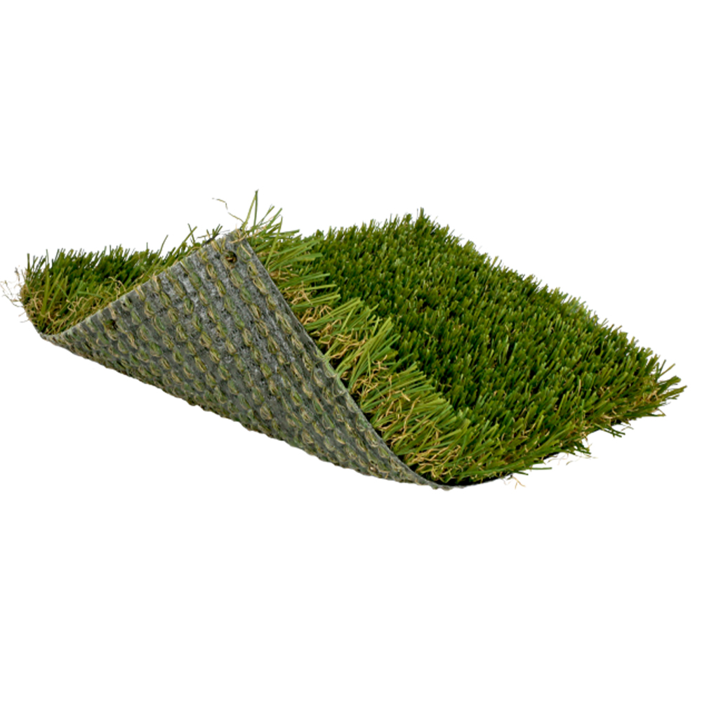 Traffic Blade Silver Artificial Turf Roll 1-1/2 Inch x 15 Ft. Wide Per SF curl top and bottom textures