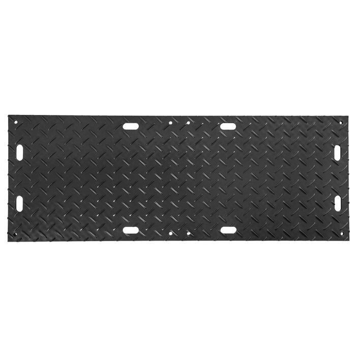 MambaMat Ground Protection Mat Black 1/2 Inch x 3x6 Ft. full mat with diamond top texture