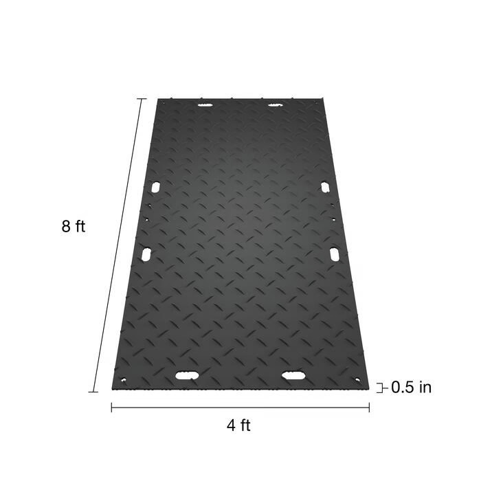 Dimensions of MambaMat Ground Protection Mat Black 1/2 Inch x 4x8 Ft.